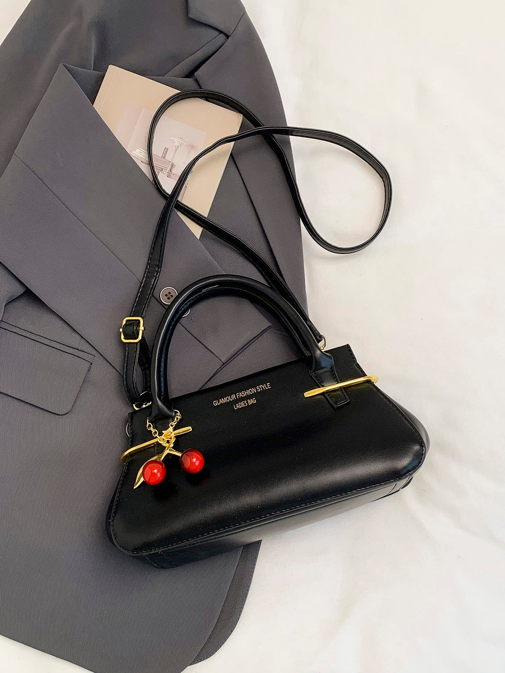 Modern Chic All-Season PU/Artificial Leather/Microfiber Leather Women's Crossbody Bags Other Bags | Color: Black | Image 1