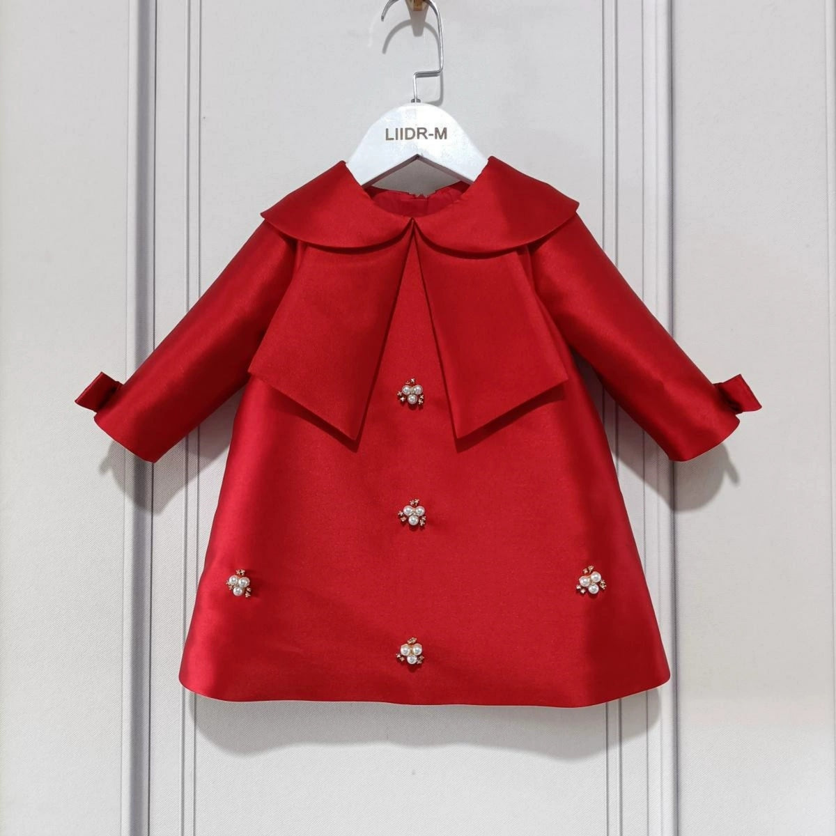 Elegant All-Season Girls' Party Dress, Ages 2-9 | Color: Red | Image 1
