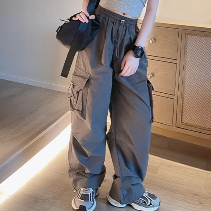 Casual Sporty Spring Unisex Kids' Casual Pants, Ages 4-11 | Color: Grey | Image 1