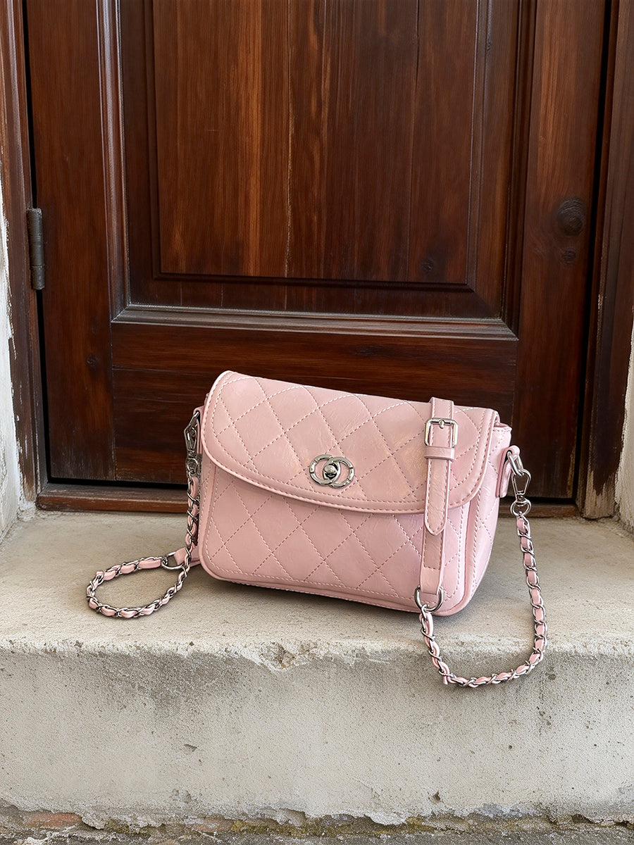 Modern Chic All-Season PU/Artificial Leather/Microfiber Leather Women's Crossbody Bags Other Bags | Color: Pink | Image 1