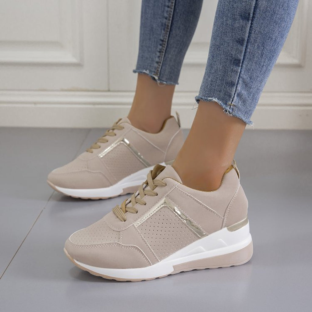 Modern Chic All-Season Others Women's Fashion Sneaker | Color: Light Brown | Image 3