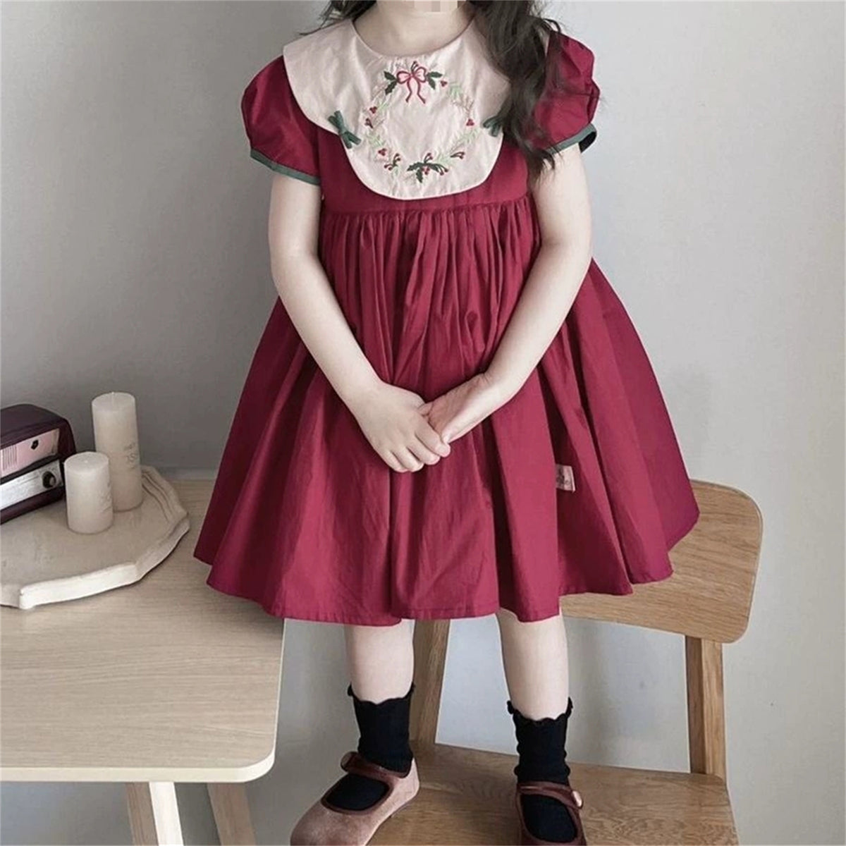 Casual Sporty Summer Girls' A-Line Dress, Ages 2-9 | Color: As the Picture | Image 3