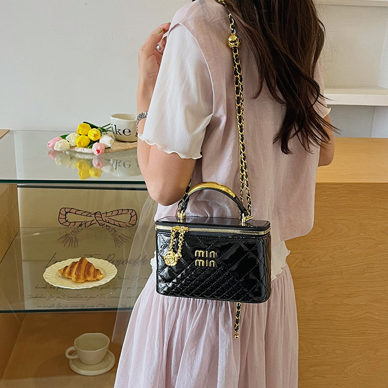 Modern Chic All-Season PU/Artificial Leather/Microfiber Leather Women's Crossbody Bags Box Bags | Color: Black | Image 2