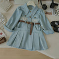 Elegant Autumn 2-Piece Girls' A-Line Dress, Ages 2-9 | Color: As the Picture | Image 1