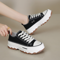 Modern Chic All-Season Denim/Canvas Women's Canvas Shoes | Color: Black | Image 1