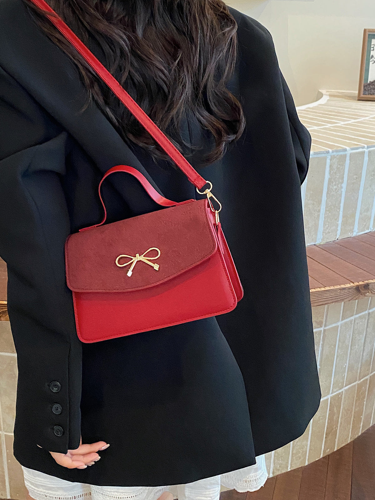 Modern Chic All-Season PU/Artificial Leather/Microfiber Leather Women's Crossbody Bags Other Bags | Color: Red | Image 1