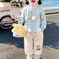 Sweet & Cute Autumn 2-Piece Girls' Pants Suit, Ages 2-9 | Color: Blue | Image 1