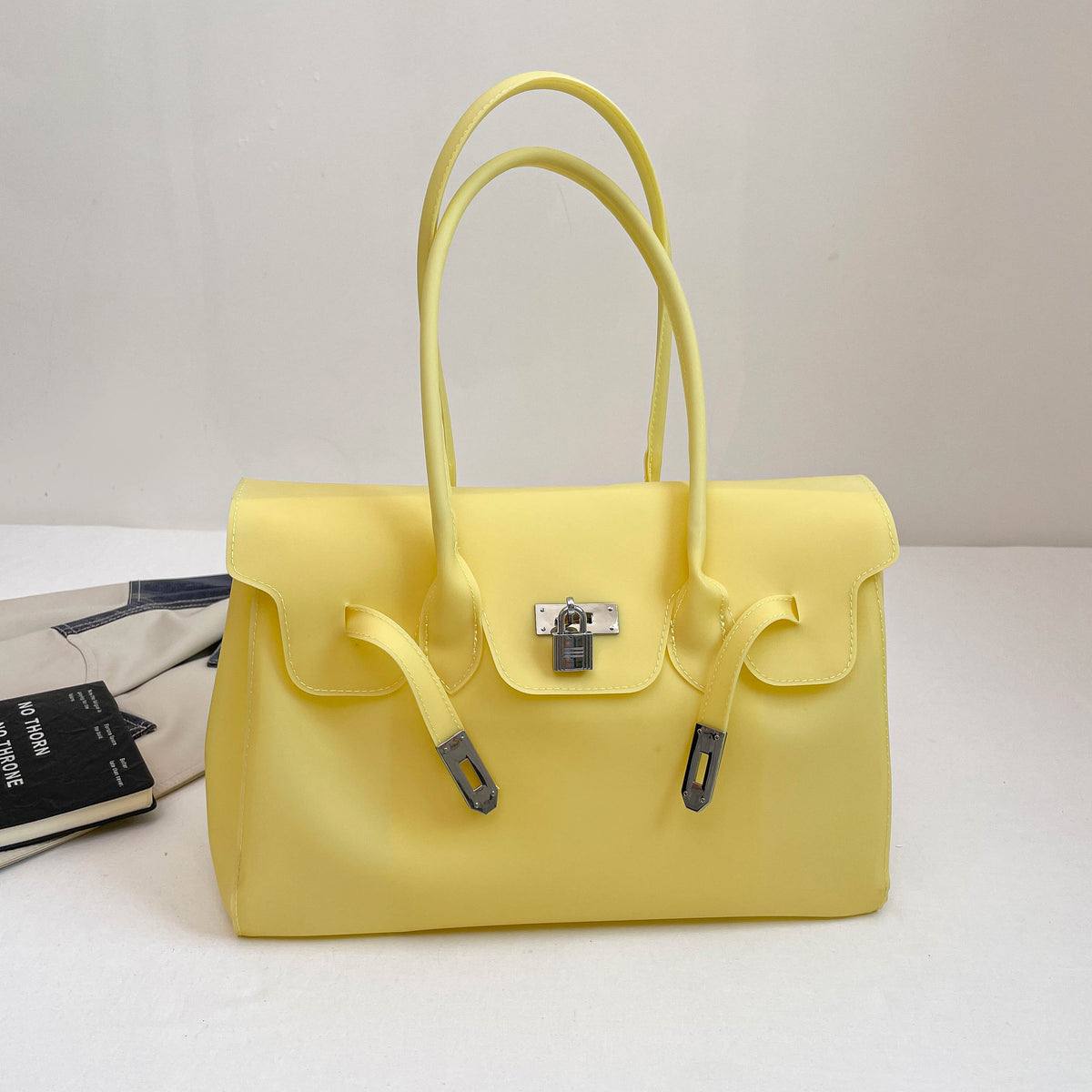 Trendy Summer Others Women's Shoulder Bags Tote Bags | Color: Yellow | Image 2