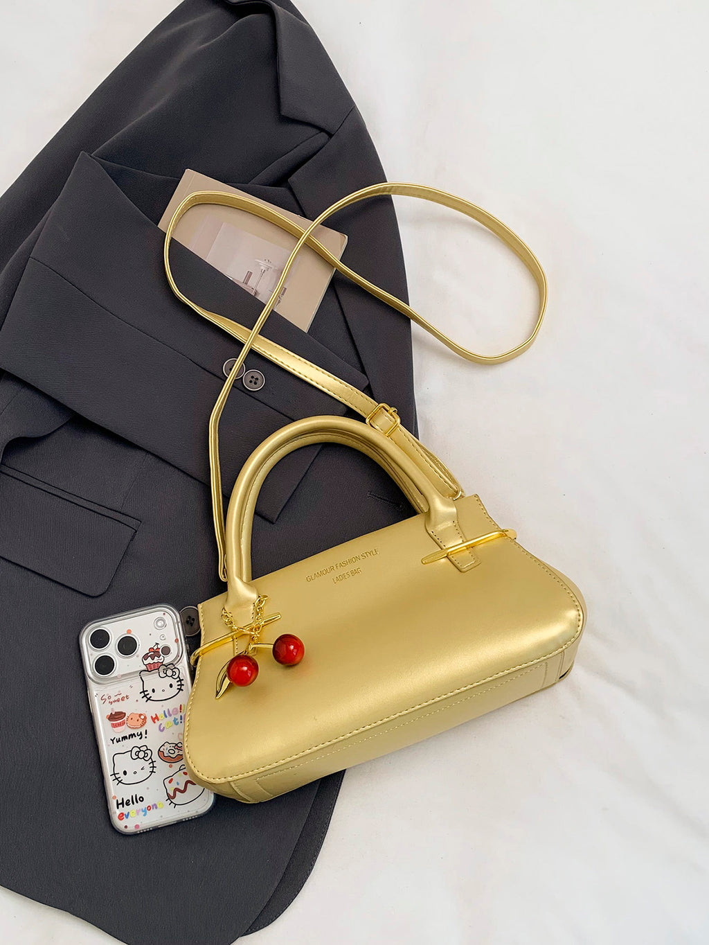 Modern Chic All-Season PU/Artificial Leather/Microfiber Leather Women's Crossbody Bags Other Bags | Color: Gold | Image 1