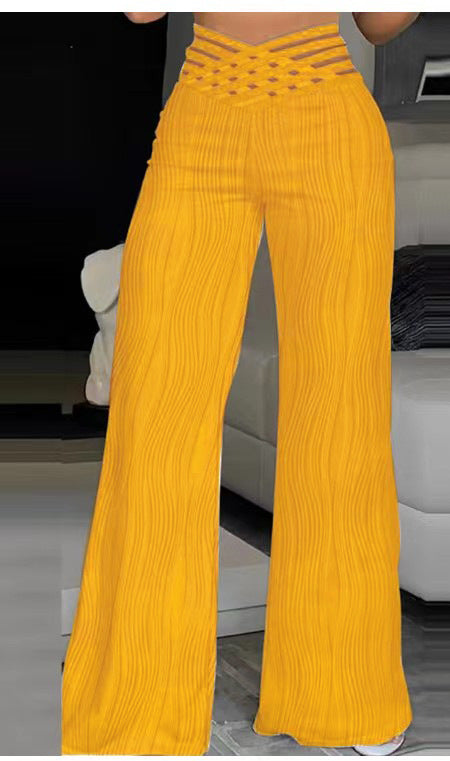 Elegant All-Season Trousers | Color: Yellow | Image 1
