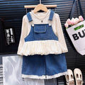 Trendy Spring 3-Piece Girls' Pants Suit, Ages 2-9 | Color: Blue | Image 1
