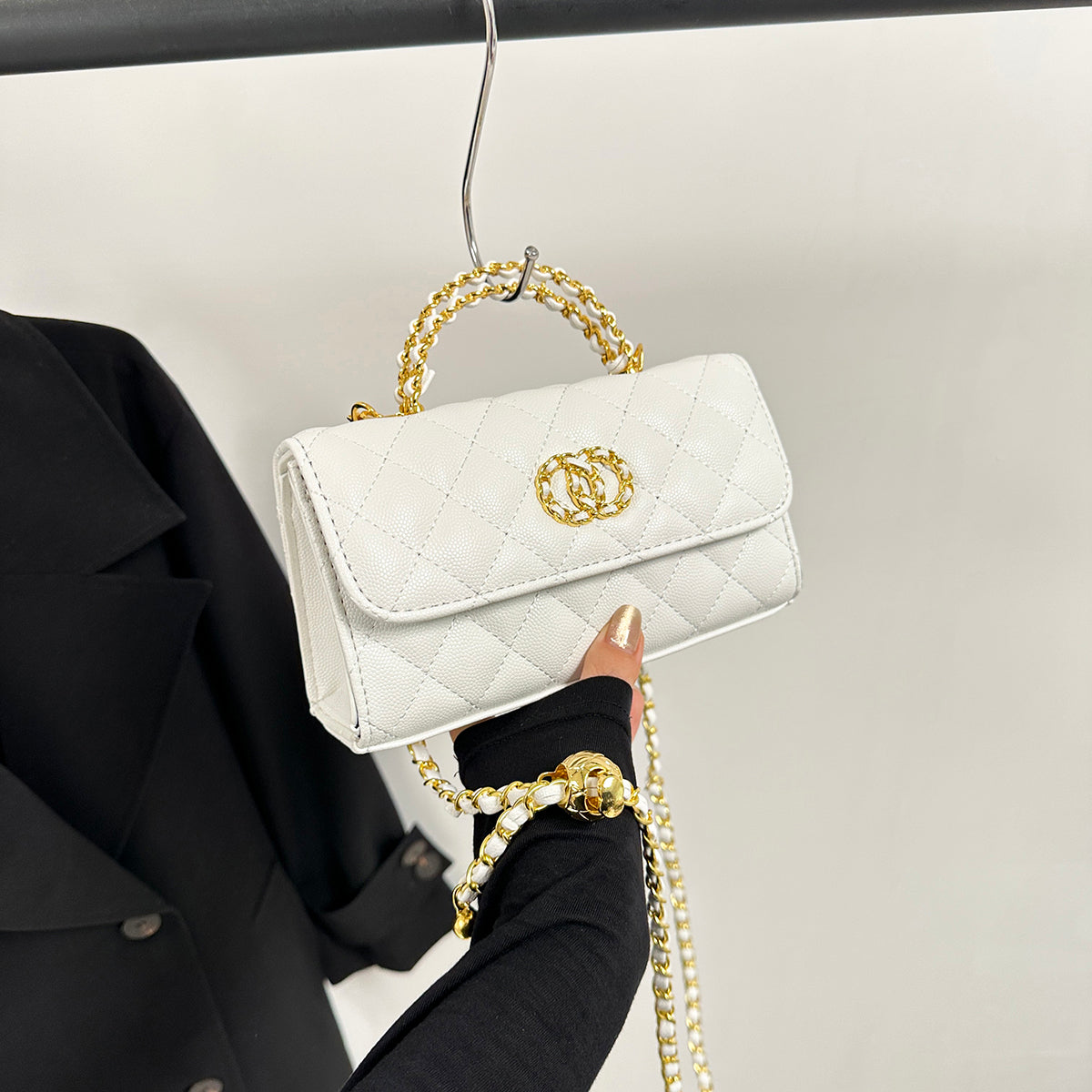 Modern Chic All-Season PU/Artificial Leather/Microfiber Leather Women's Crossbody Bags Other Bags | Color: White | Image 1