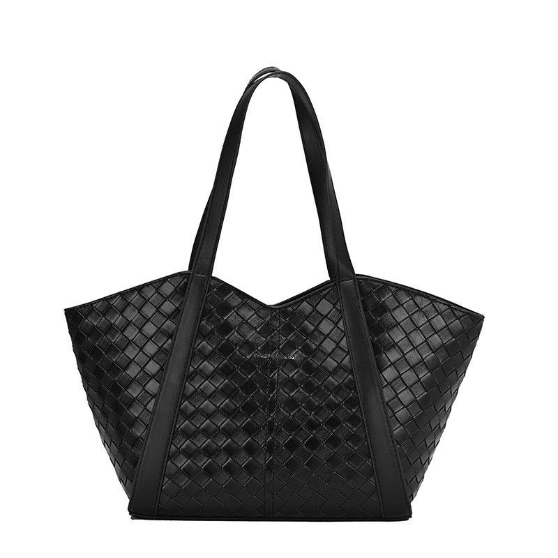 Modern Chic All-Season PU/Artificial Leather/Microfiber Leather Women's Shoulder Bags Tote Bags | Color: Black | Image 2