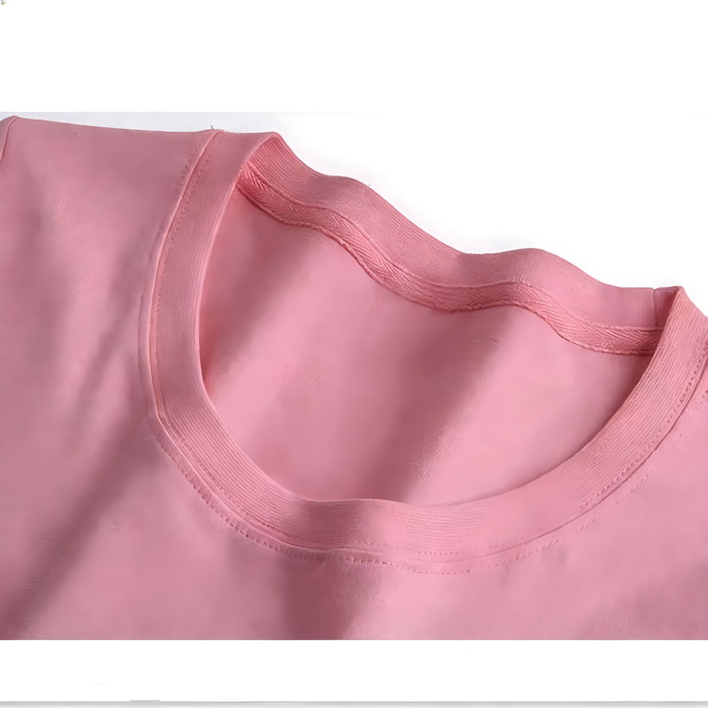 Modern Chic All-Season Casual Sporty Summer 2-Piece Unisex Kids' Pants Suit, Ages 2-13 | Color: Pink | Image 2