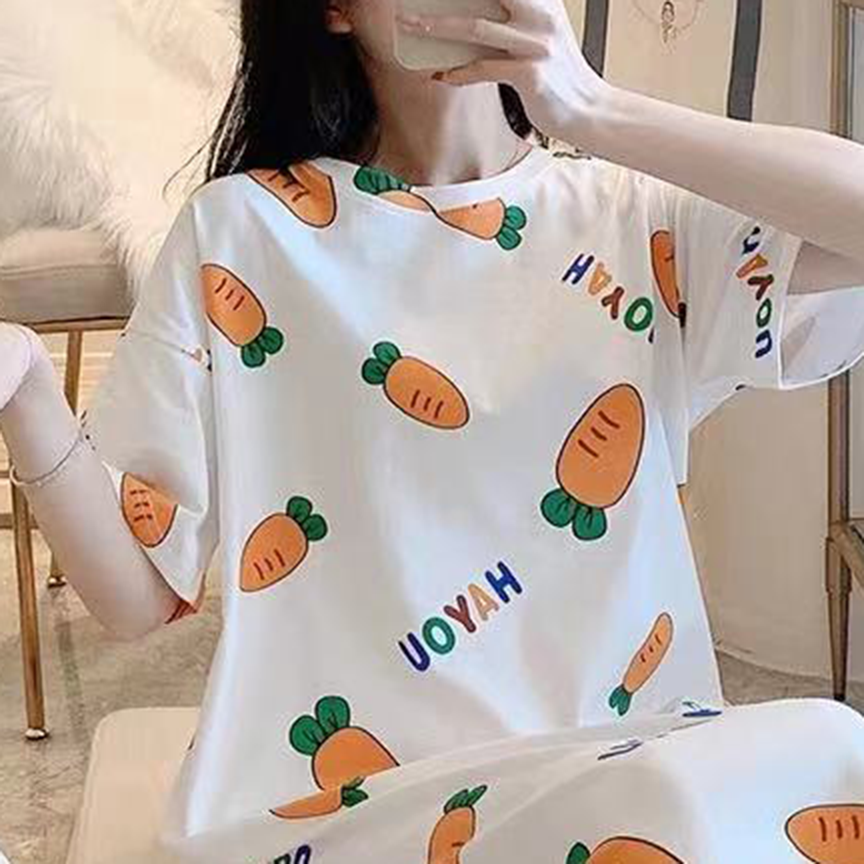 Sweet & Cute Summer Women 's Short  Sleeve Sleep Dress | Color: Style 5 | Image 2