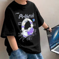 Casual Sporty Summer Unisex Kids' T-Shirt, Ages 3-13 | Color: Black | Image 1