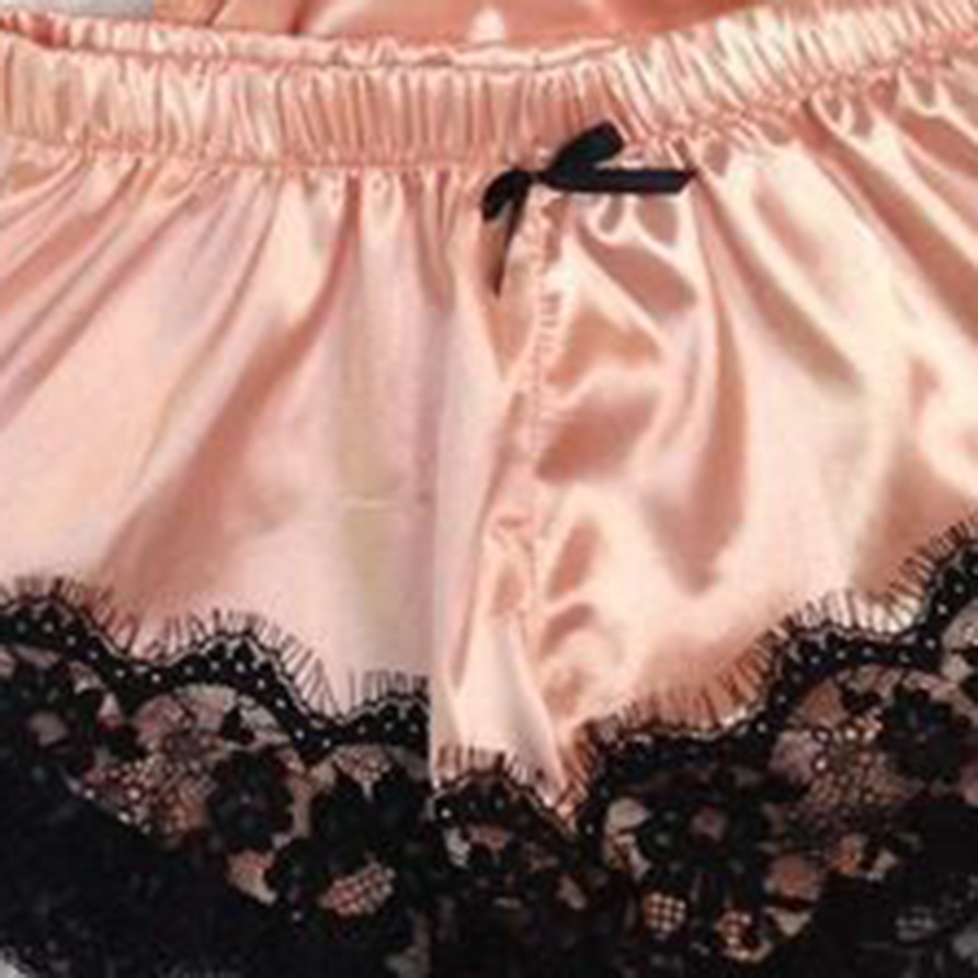 Minimalist Summer 2 Pcs Women 's Sleeveless Night Set | Color: Pink | Image 3