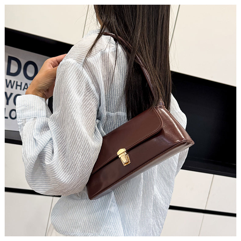 Modern Chic All-Season PU/Artificial Leather/Microfiber Leather Women's Shoulder Bags Underarm Bags | Color: Deep Brown | Image 3