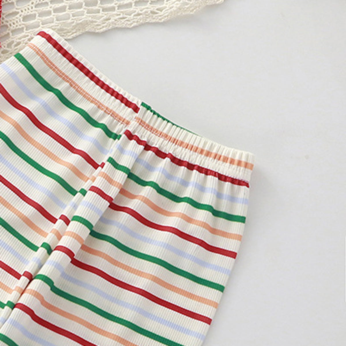 Minimalist Summer 2-Piece Baby Girls' Pajama Set, Ages 3-24 Months | Color: White | Image 2