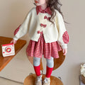 Sweet & Cute Winter 2-Piece Girls' Dress Suit, Ages 2-9 | Color: Red | Image 1