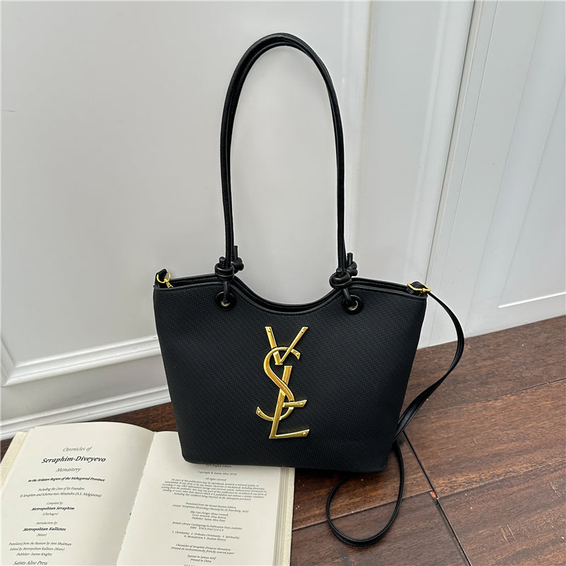 Modern Chic All-Season PU/Artificial Leather/Microfiber Leather Women's Handbags Tote Bags | Color: Black | Image 1