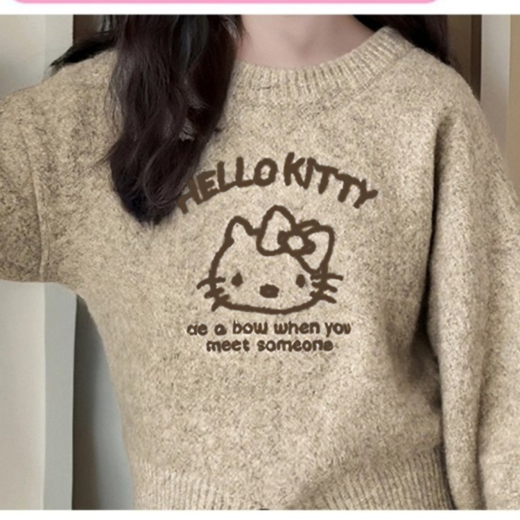 Modern Chic All-Season Casual Sporty Winter Girls' Sweater, Ages 4-14 | Color: As the Picture | Image 3