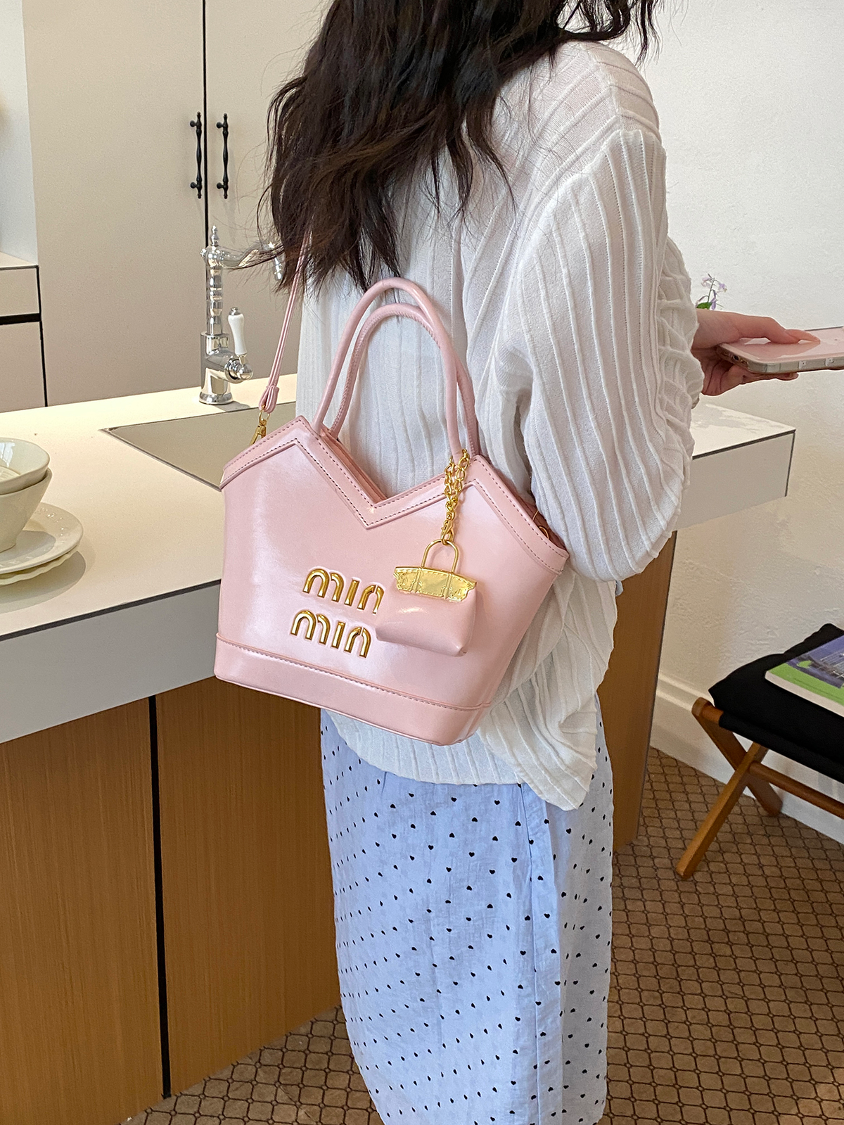 Modern Chic All-Season PU/Artificial Leather/Microfiber Leather Women's Crossbody Bags Other Bags | Color: Pink | Image 1