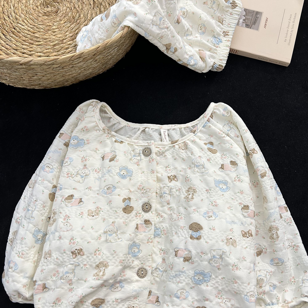 Minimalist Summer 1 Pair Women 's Short  Sleeve Sleep Set | Color: Style 1 | Image 3