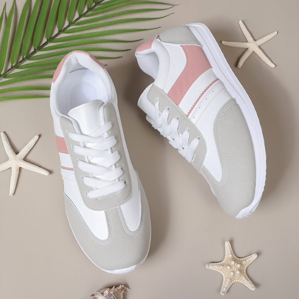Modern Chic All-Season PU/Artificial Leather/Microfiber Leather Women's Fashion Sneaker | Color: Pink | Image 2