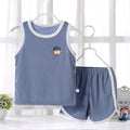 Minimalist Summer 2-Piece Boys' Pajama Set, Ages 2-7 | Color: Grey | Image 1