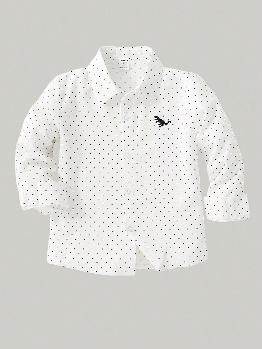 Minimalist Autumn Boys' Shirt, Ages 3-9 | Color: White | Image 1