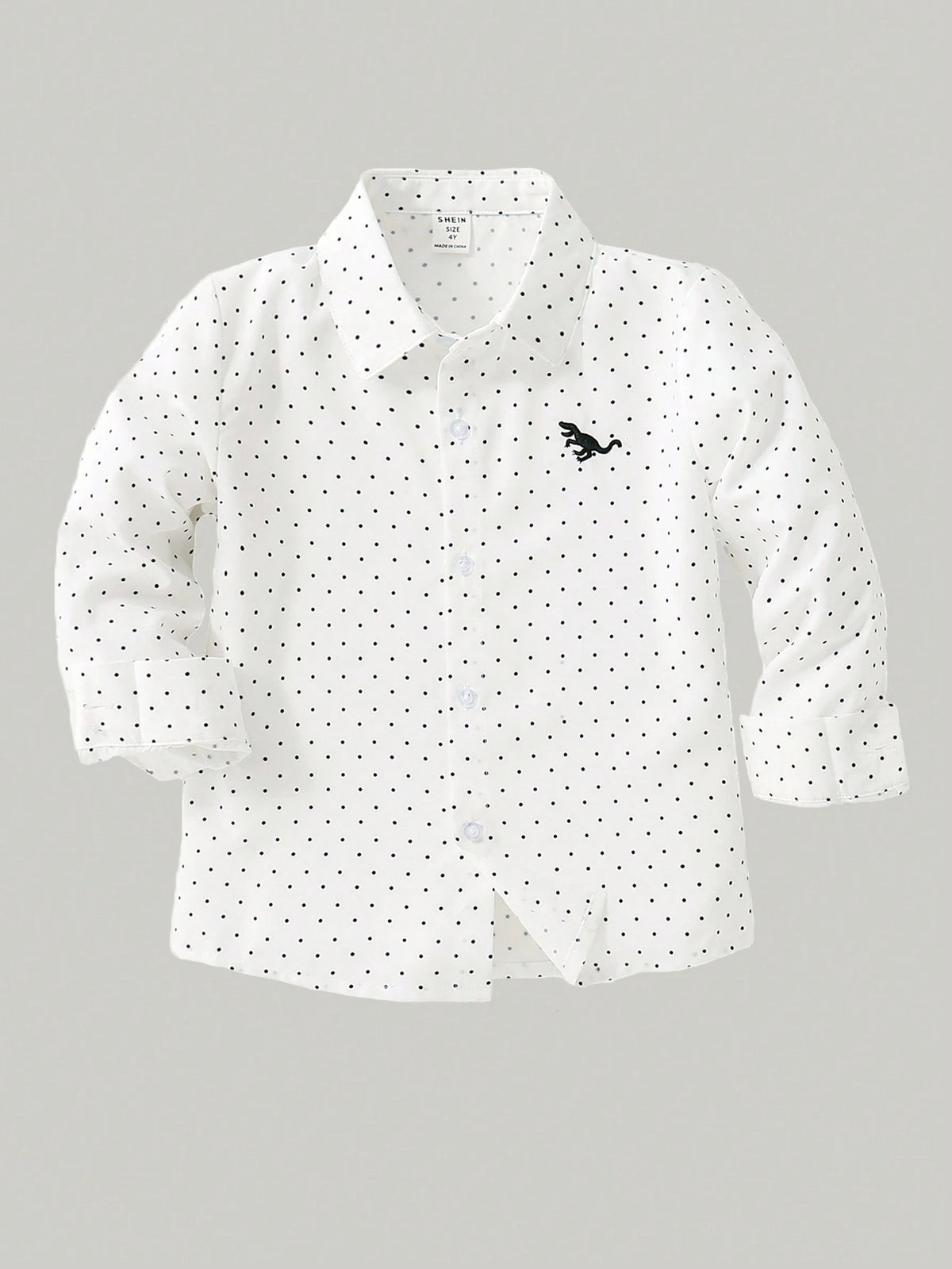 Minimalist Autumn Boys' Shirt, Ages 3-9 | Color: White | Image 1