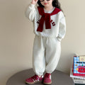 Casual Sporty Autumn 2-Piece Girls' Pants Suit, Ages 2-9 | Color: As the Picture | Image 1