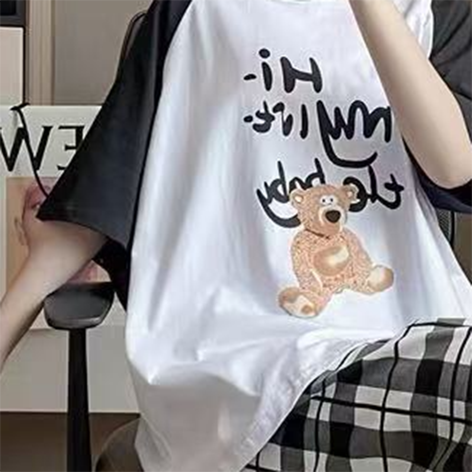 Modern Chic All-Season Sweet Feminine Summer 2 Pcs Women 's Short  Sleeve Sleep Set | Color: Style 2 | Image 2