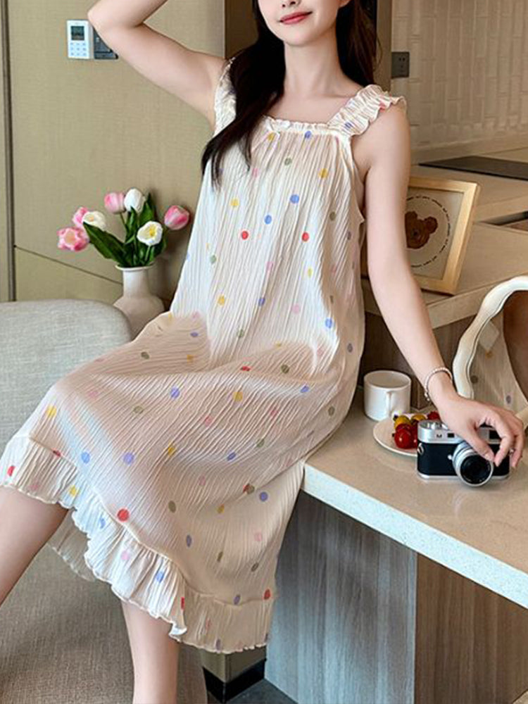 Sweet & Cute Summer Women 's Sleeveless Sleep Dress | Color: Style 6 | Image 1