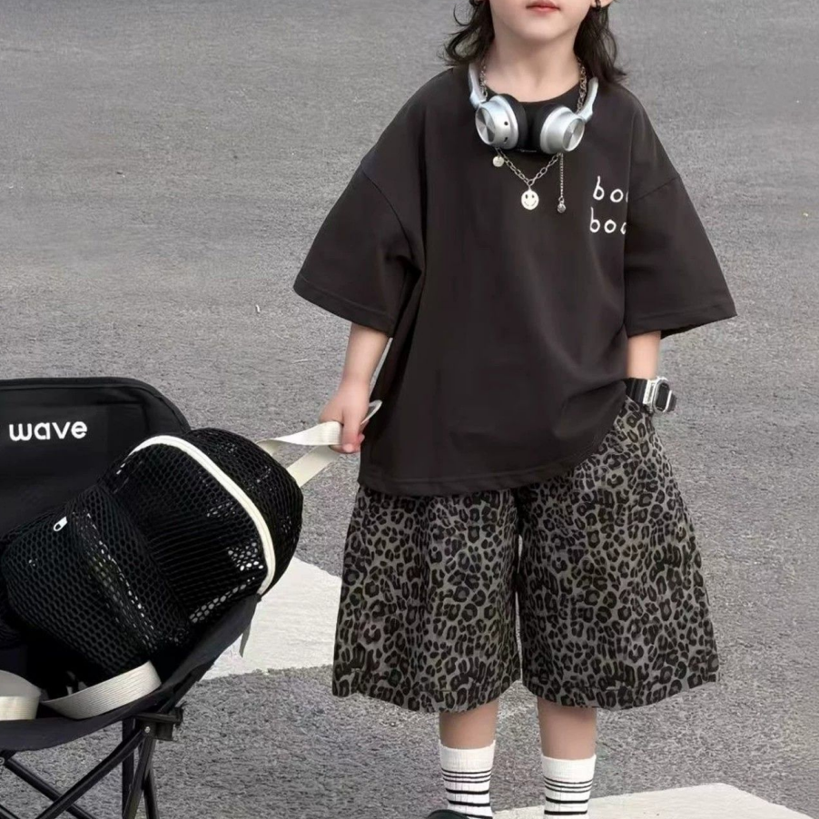 Casual Sporty Summer 2-Piece Boys' Pants Suit, Ages 2-9 | Color: As the Picture | Image 2