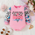 Trendy Autumn Baby Girls' Bodysuit, Ages 0-12 Months | Color: Pink | Image 1