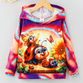 Trendy Autumn Unisex Kids' Hoodie, Ages 3-11 | Color: pink&yellow | Image 1