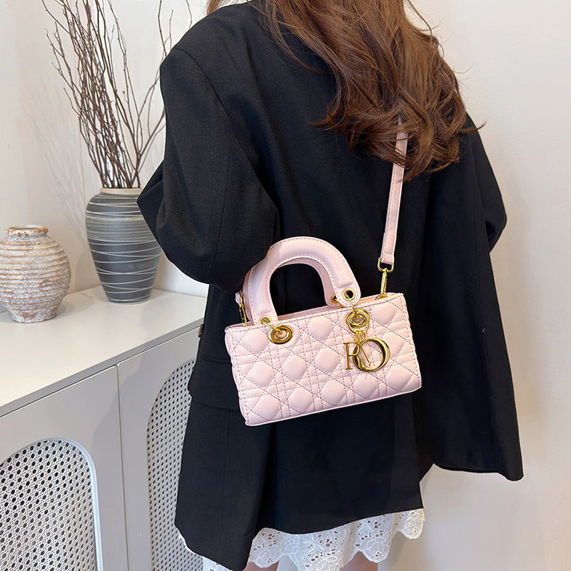 Modern Chic All-Season PU/Artificial Leather/Microfiber Leather, Cloth / Textile Women's Crossbody Bags Box Bags | Color: Pink | Image 3