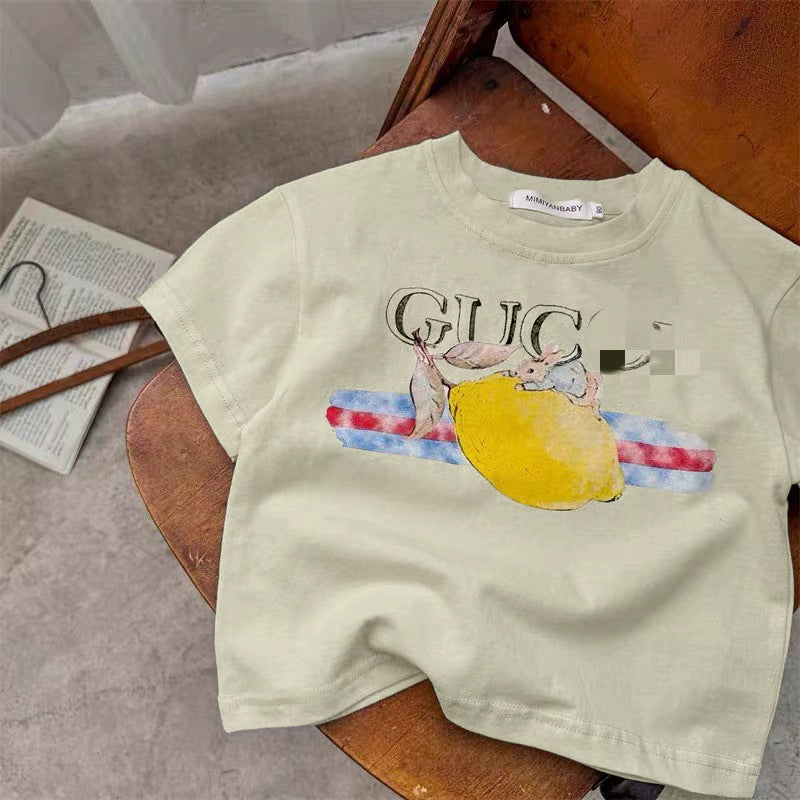 Modern Chic All-Season Minimalist Summer Unisex Kids' T-Shirt, Ages 2-11 | Color: Style 1 | Image 3