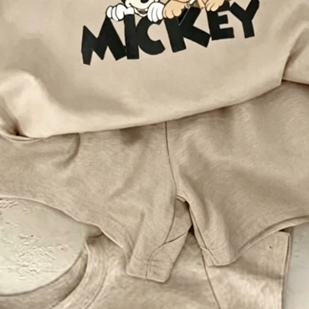 Modern Chic All-Season Minimalist Summer 2-Piece Unisex Kids' Pants Suit, Ages 2-9 | Color: Dark Grey | Image 2