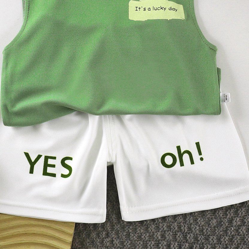 Casual Sporty Summer 2-Piece Boys' Pants Suit, Ages 2-7 | Color: Style 1 | Image 2