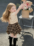 Sweet & Cute Summer 2-Piece Girls' Dress Suit, Ages 2-7 | Color: Apricot | Image 1