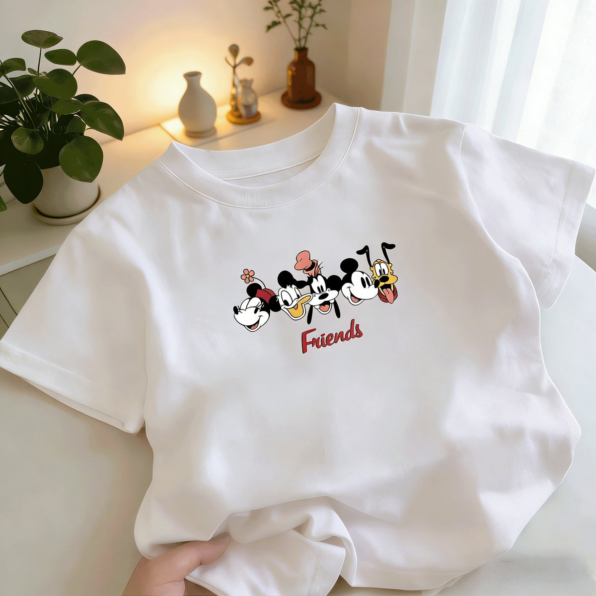 Modern Chic All-Season Casual Sporty Summer Unisex Kids' T-Shirt, Ages 2-9 | Color: White | Image 1