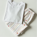 Sweet Feminine Summer 2 Pcs Women 's Short  Sleeve Sleep Set | Color: Style 1 | Image 1