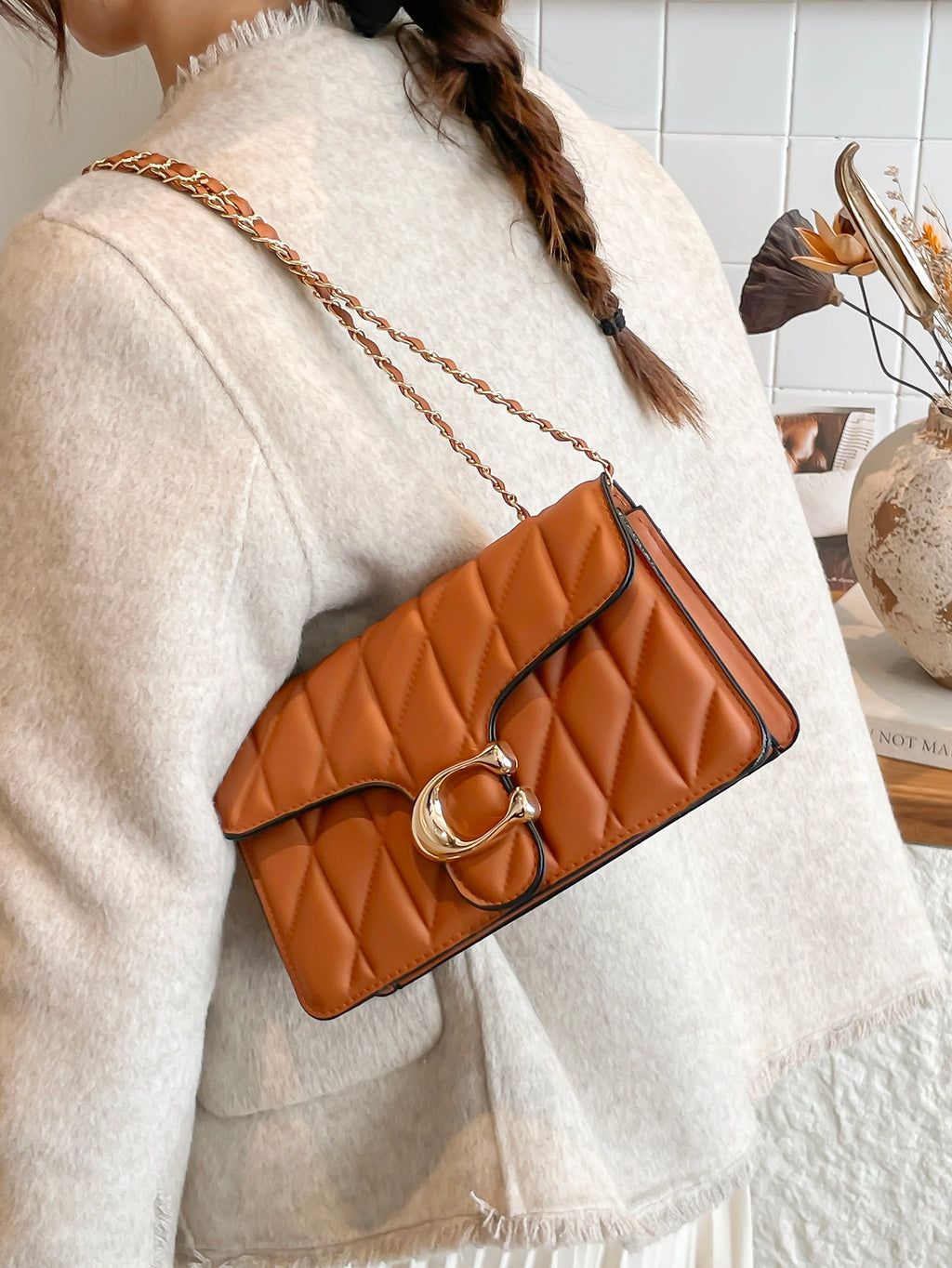 Modern Chic All-Season PU/Artificial Leather/Microfiber Leather Women's Crossbody Bags Other Bags | Color: Brown | Image 1