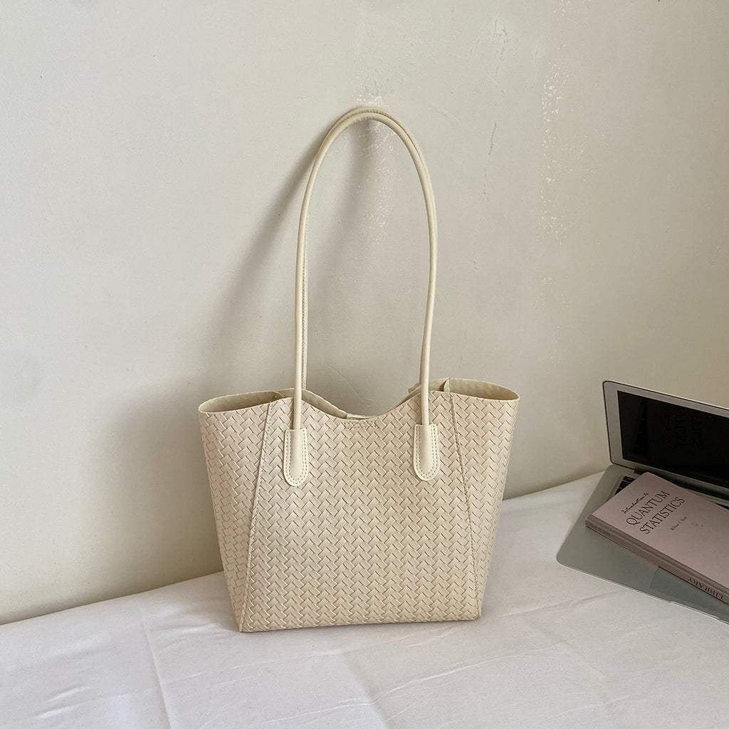 Trendy All-Season PU/Artificial Leather/Microfiber Leather Women's Handbags Tote Bags | Color: White | Image 3
