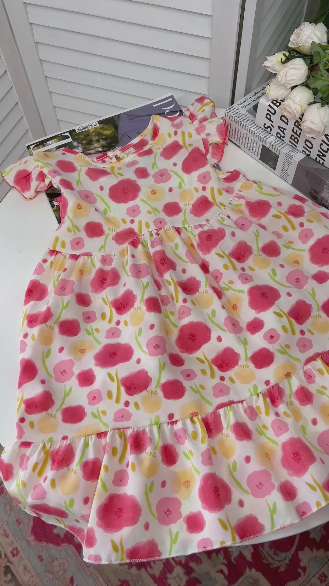 Minimalist Summer Girls' A-Line Dress, Ages 2-9 | Product video | goods_id:755048 | source:89ca939406e94f41ad4f0112fe0ec444.mp4