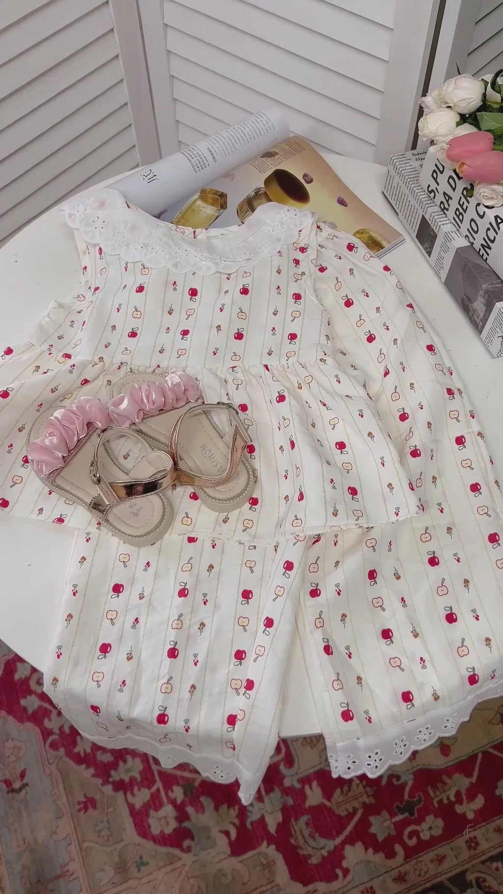 Sweet & Cute Summer 2-Piece Girls' Pants Suit, Ages 2-7 | Product video | goods_id:887017 | source:475ffd79911d45c295df96f95f235cb9.mp4