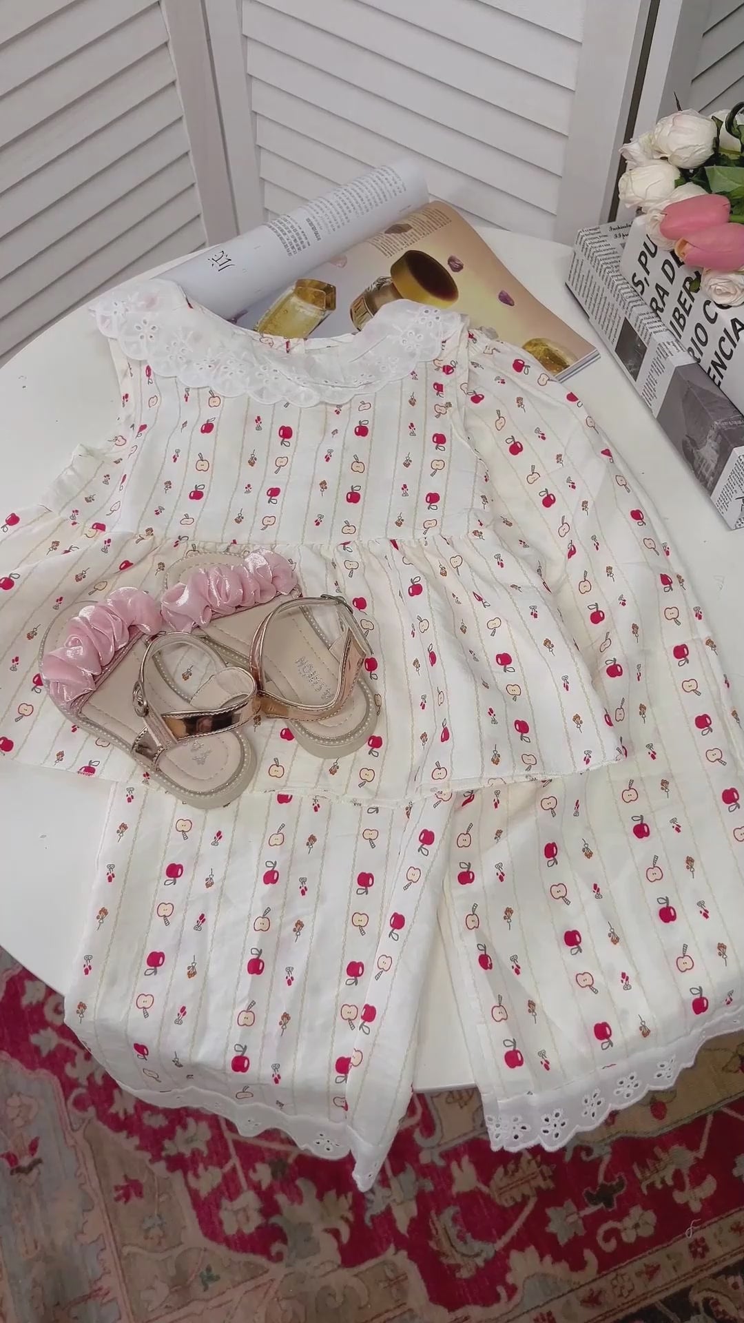Sweet & Cute Summer 2-Piece Girls' Pants Suit, Ages 2-7 | Product video | goods_id:887017 | source:475ffd79911d45c295df96f95f235cb9.mp4